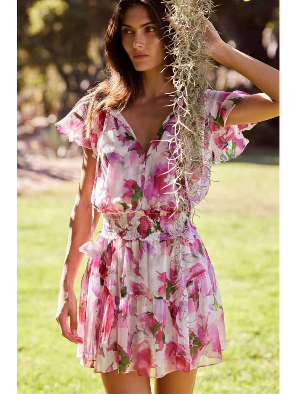 Misa Los Angeles Natalia Dress in Garden Fuchsia